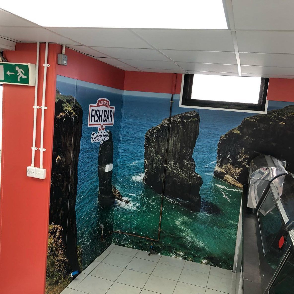 printed wallpaper, wall wrap, sigma display, Pembrokeshire